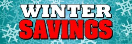 Retail Sale Banners 3' x 8' Winter Savings