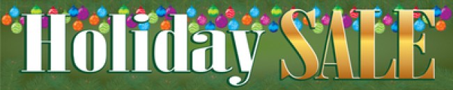 Holiday Store Banner 4' x 20' Holiday Sale (balls)
