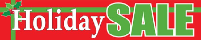 Holiday Store Banner 4' x 20' Holiday Sale (gift)