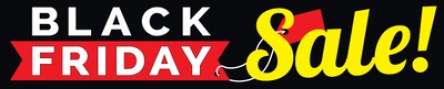 Holiday Christmas Store Banner 4' x 20' Black Friday Sale red tag