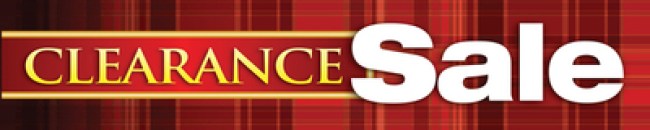 Store Banner 4' x 20' Clearance Sale (plaid)