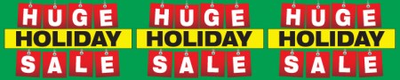 Christmas Sale Store Banner 4' x 20' Huge Holiday Sale