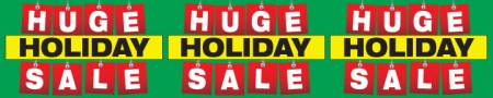 Christmas Sale Store Banner 4' x 20' Huge Holiday Sale