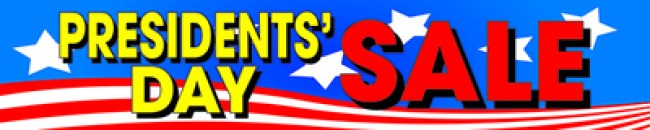 Store Banner 4' x 20' Presidents Day Sale