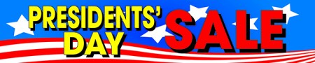 Store Banner 4' x 20' Presidents Day Sale