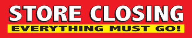 Business Store Banner 4' x 20' Store Closing Banner Everything Must Go