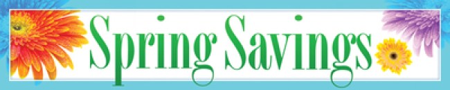 Seasonal Store Banner 4' x 20' Spring Savings (flowers)