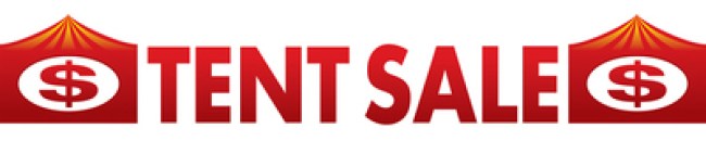 Retail Store Banner 4' x 20' $ Tent Sale