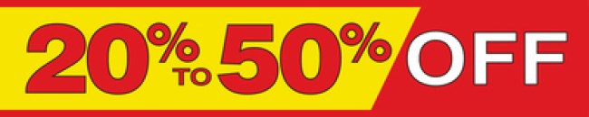 B90UTF Retail Store Banner 4' x 20' 20% To 50% Off