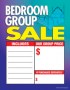 Large Price Card 8 1/2in x 11in Bedroom Group Sale...