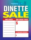 Large Price Card 8 1/2in x 11in Dinette Sale