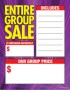 Large Price Card 8 1/2in x 11in Entire Group Sale...