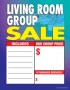 Large Price Card 8 1/2in x 11in Living Room Group Sale