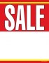 Large Price Card 8 1/2in x 11in Sale yellow/red