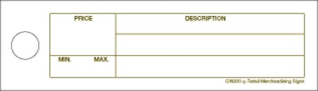 Description Information Channel Rail Tickets with hole