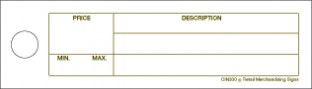 Channel Rail Tickets 4 3/8in x 1 1/4in White ticket