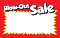 Price Card/Sign Cards Blow Out Sale