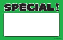 Price Card/Sign Cards SPECIAL! green/black