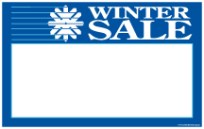 Seasonal Price Card/Sign Cards Winter Sale
