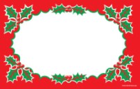 Christmas Price Cards/Sign Card Holly Border
