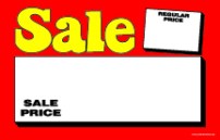 Price Card/Sign Cards Sale, Sale Price Regular Price