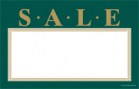 Price Cards/Sign Cards Sale green/gold