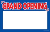 Price Card/Sign Cards Grand Opening