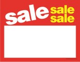 Retail-Signage-Price-Cards-5-1/2-x-7-Sale-Sale-Sale