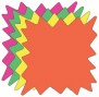 Fluorescent Burst Square 4 colors