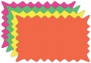 Fluorescent Price Card Burst Rectangular 4 colors