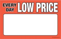 Fluorescent Price Cards Every Day Low Price 100 per pack