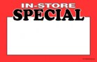 Fluorescent Price Cards 7" x 11" In Store Special