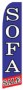 Feather Flag Banner 11.5' Sofa Sale (blue/red)