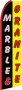 Feather Banner Flag 11.5' Marble & Granite (black/yellow)