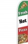 Feather Banner Flag 16' Kit Fresh Hot Pizza red green white