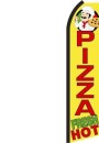 Feather Banner Flag 11.5' Pizza yellow