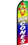 Feather Banner Flag 16' Kit Snow Cones 3 cones