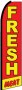 Feather Banner Flag 11.5' Fresh Meat