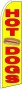 Feather Banner Flag Only 11.5' Hot Dogs yellow red