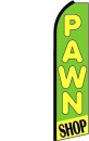 Feather Banner Flag 11.5' Pawn Shop green yellow