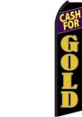 Feather Banner Flag 16' Kit Cash for Gold yellow