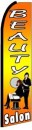 Feather Banner Flag 16' Kit Beauty Salon yellow