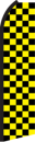 Feather Banner Flag 16' Kit Yellow Black Checker
