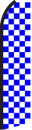 Feather Banner Flag 16' Kit Blue White Checker