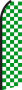 Feather Banner Flag Only 11.5' Green White Checker