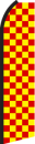 Feather Banner Flag 16' Kit Red Yellow Checker