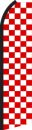 Feather Banner Flag 16' Kit Red White Checker