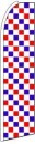 Feather Banner Flag 16' Kit Red White Blue Checker