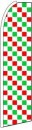 Feather Banner Flag 16' Kit Red Green White Checker