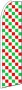Feather Banner Flag Only 11.5' Red Green White Checker